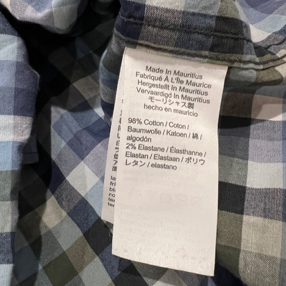 J. Crew Mens Slim Fit flex Washed Gingham Check Button Down Shirt blue gray L - Picture 8 of 8